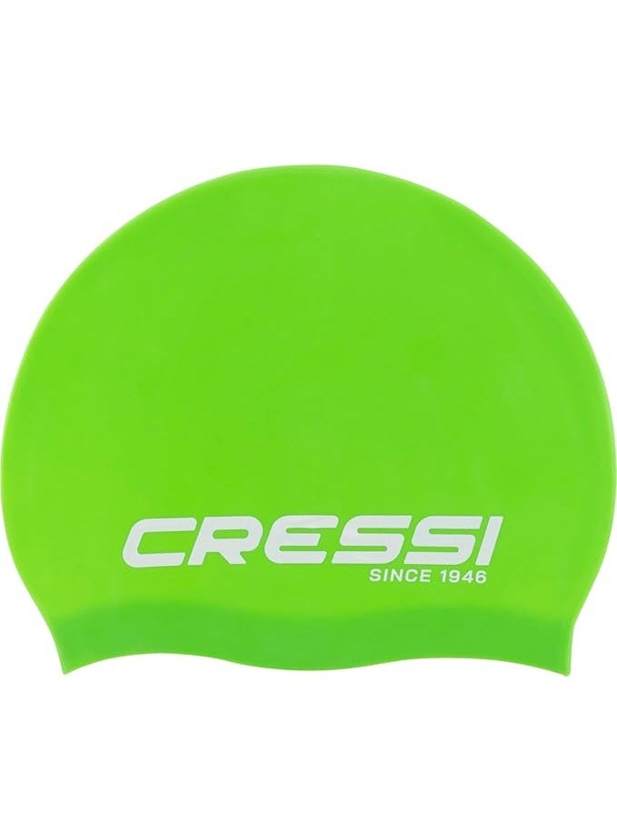 Cressi Eddie Swim Cap Lime/White - Image 1