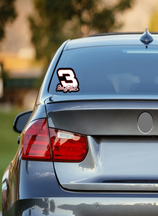 Dale Earnhardt Number 3 Racing Sticker, 5 Inches, Waterproof Decal for Home, Windows, Waterbottle, Trucks, Cars, Laptop - Image 4