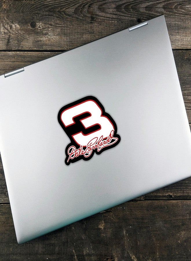 Dale Earnhardt Number 3 Racing Sticker, 5 Inches, Waterproof Decal for Home, Windows, Waterbottle, Trucks, Cars, Laptop - Image 3