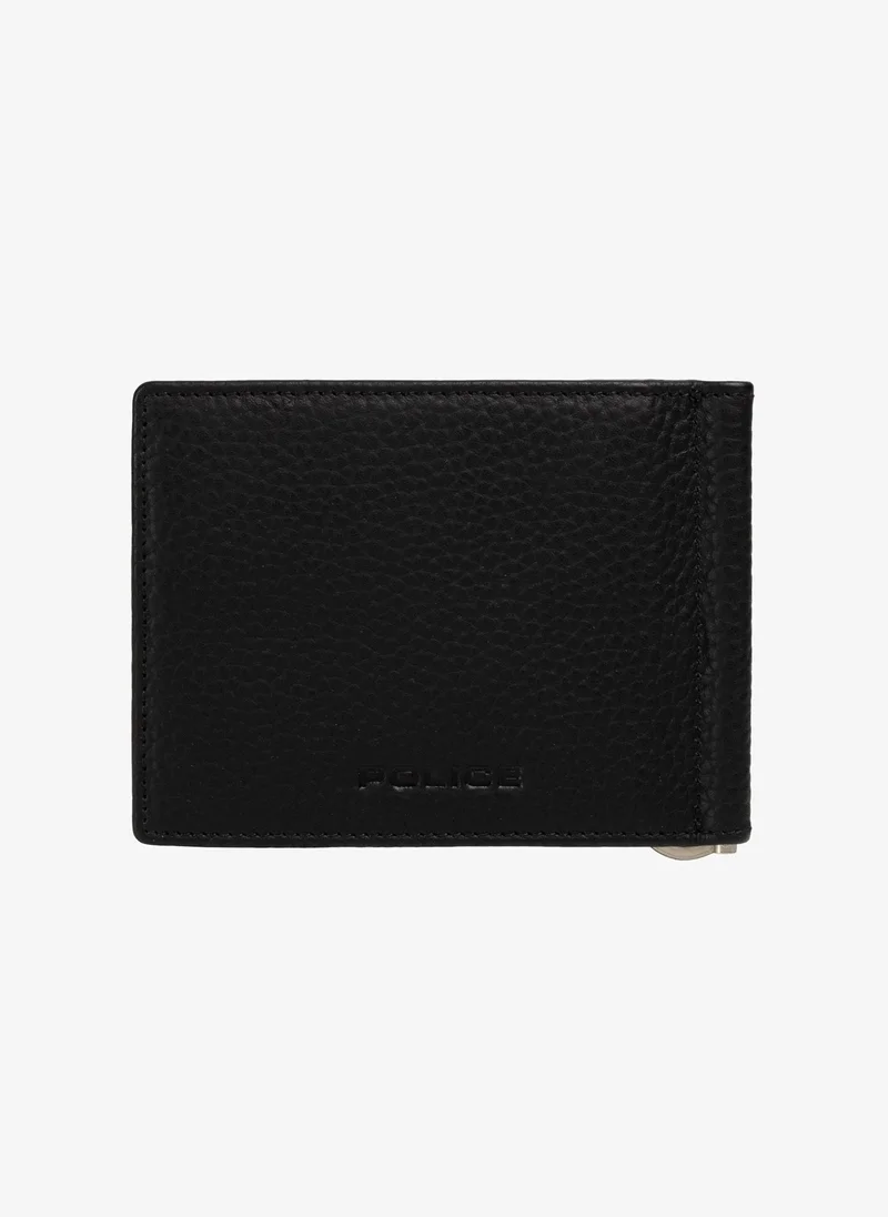 بوليس Police Men's Slim Leather Bifold Wallet - Jummy - Black