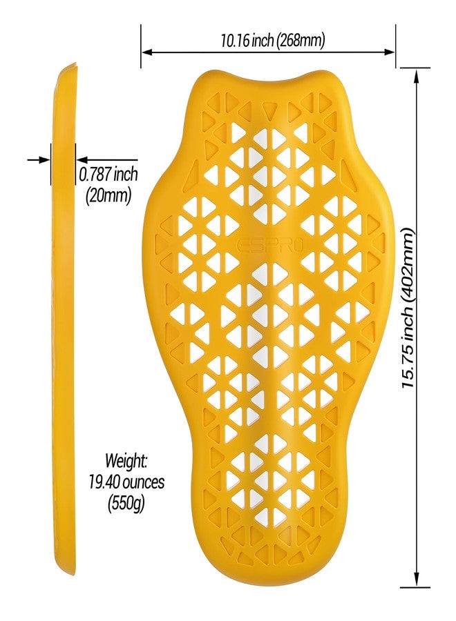 Surlim Motorcycle Armor Insert Pads CE Level 2 Motorcycle Protector CE Armor for Motorcycle Jackets Pants (LAS-Back[CE Level 2]) - Image 4