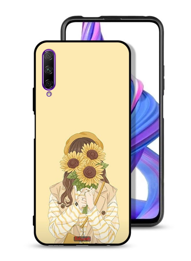 Tolwak Honor 9X Pro Protective Case Cover Hide Face With Sunflowers - Image 1