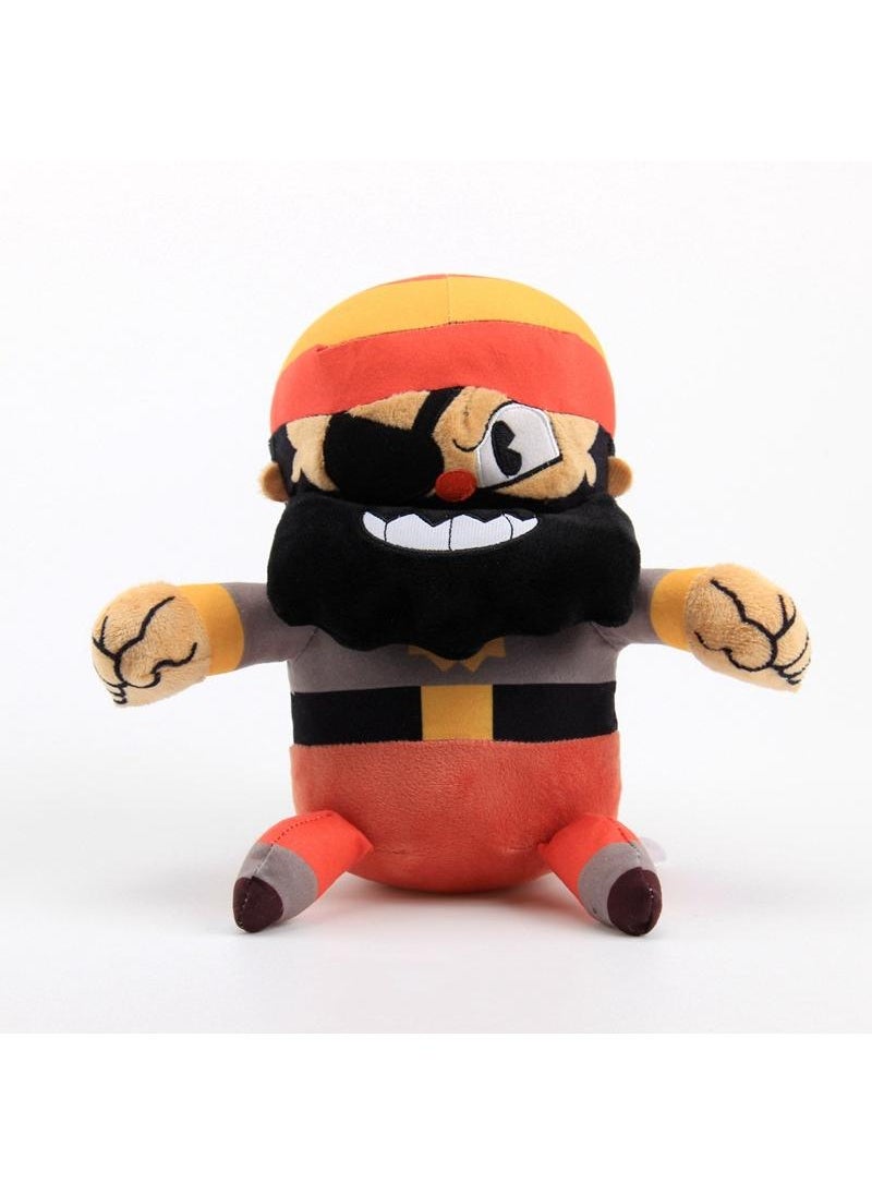 Y&D 1-Piece Cuphead Game Stuffed Toy  Captain Brineybeard 25cm  - Image 2