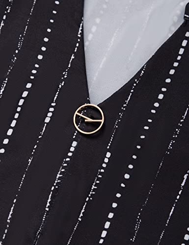 VALOLIA Womens Tops: 3/4 Sleeve Tunics Tops for Women Ladies Dressy Shirts V Neck Blouse for Business Casual Fashion 2025 Office Work Blouse Dressy Tops Elegant Work Shirts Tunic Black Stripe XX-Large - Image 3