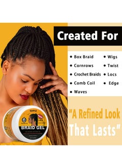 Goiple 16 OZ Big Capacity Strong Hold Smoothing Gel for Twist, Locs, Braids, Edge, Cornrows - No Flake, Tames Frizz, High Shine, Easy to Use Braiding and Edge Control Gel  - Image 5