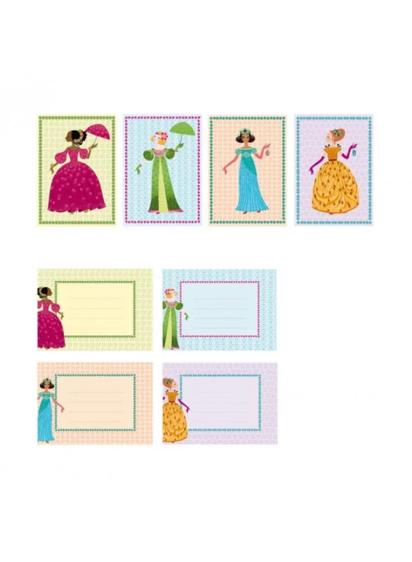 DJECO Princess Invitation Cards