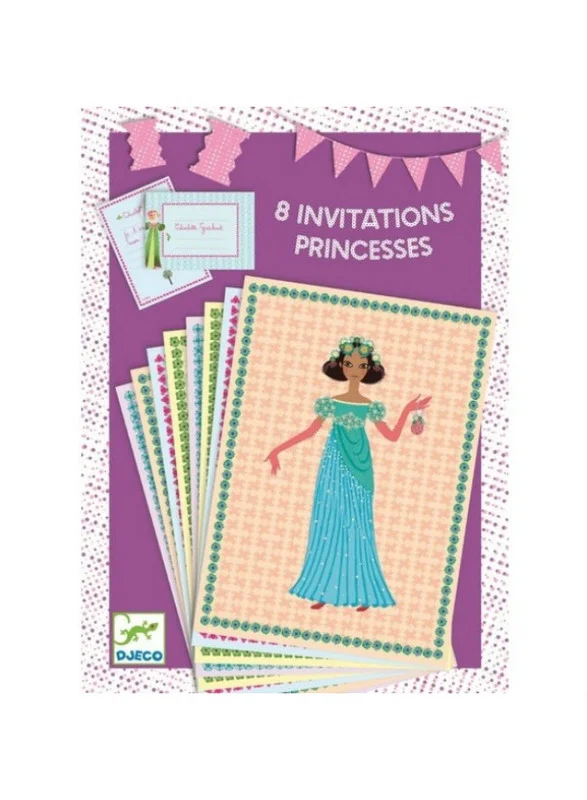 DJECO Princess Invitation Cards