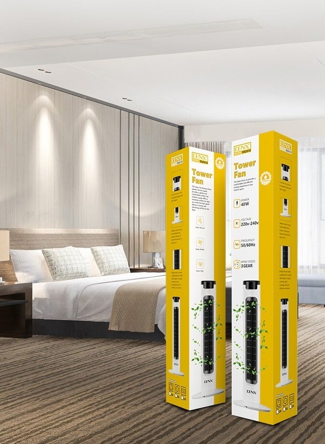 دينكس مروحة برجية متذبذبة بدون شفرات، مروحة تبريد محمولة هادئة، مروحة أرضية كهربائية قائمة بثلاث سرعات للرياح و3 أوضاع، مبرد هواء عمودي - Image 5