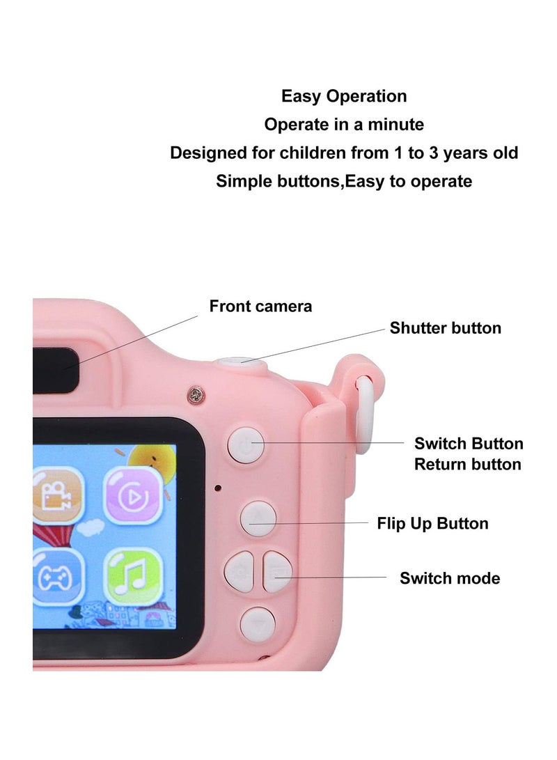 GGOOT Kids Digital Camera for Toddler, Children Digital Video Camcorder Camera 20MP Equipped with a 2.0 Inch HD Display Built in Classic Games, Christmas Birthday Festival Gifts for Kids - Image 3