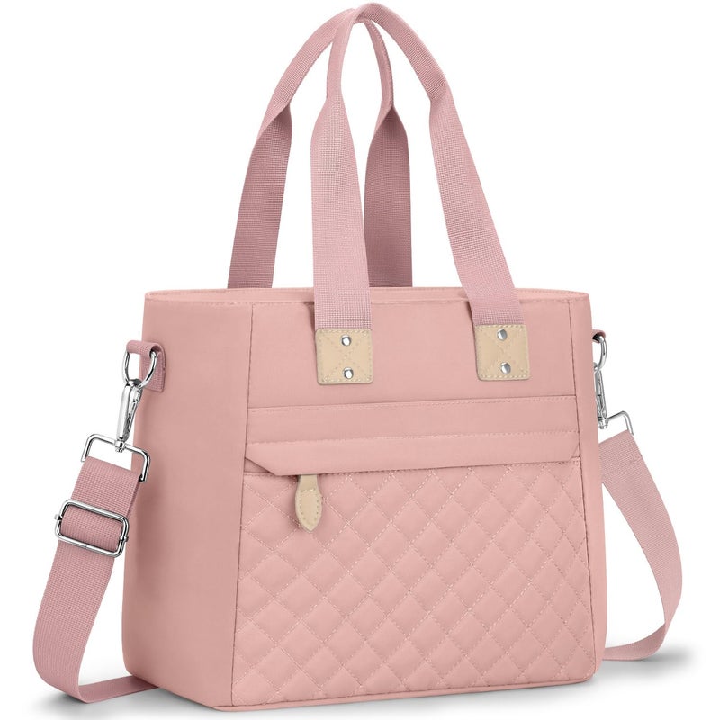Capolo Insulated Lunch Box for Women & Men - Large Thermal Lunch Bag Women with Removable Shoulder Strap, Reusable Lunch Cooler Tote Bags Purse for Adults Work, Picnic, Hiking, Beach, Travel, Largeï¼ŒPink - Image 1