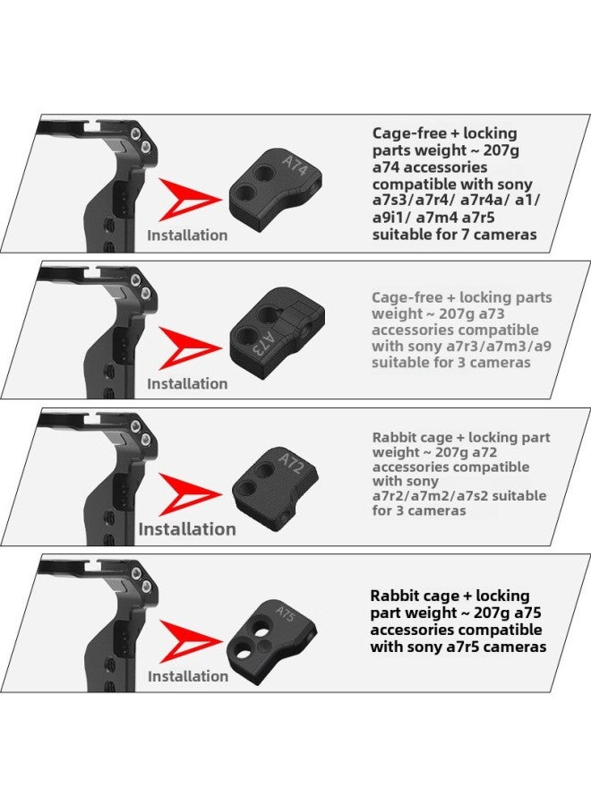 مناسبة لكاميرا A7M4 قفص الأرانب A7R5 مايكرو مفرد للتصوير المباشر حامل ثلاثي عمودي A7M3 ملحقات-اللون: نموذج سلسلة A7m2 - Image 5