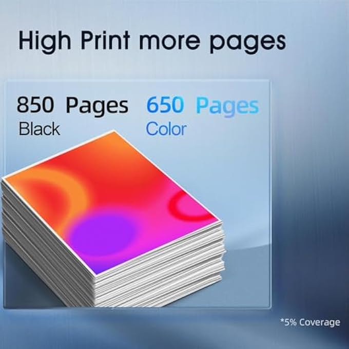 67XL INK CARTRIDGES BLACK/COLOR COMBO PACK REPLACEMENT FOR HP 67 XL 67 INK WORK FOR ENVY 6000 6055 6055E 6400E 6455E 6458E ENVY PRO 6455 6458 (BLACK AND COLOR) - Image 3