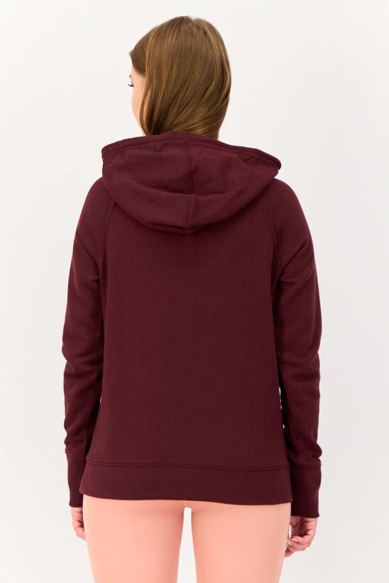 Champion Women Sportswear Fit Long Sleeve Outdoor Sweatshirt, Burgundy  - Image 4