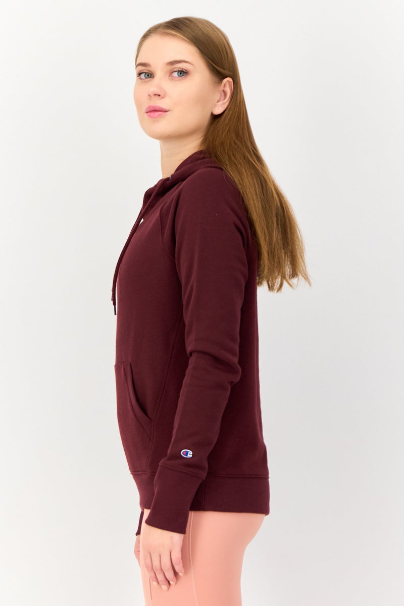 Champion Women Sportswear Fit Long Sleeve Outdoor Sweatshirt, Burgundy  - Image 2