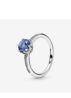 Pandora Violet Pandora Moments Women's Classic Cubic Zirconia 925 Silver Blue Gemstone Crown Ring Birthday Gift 198289NSWB  - Image 2