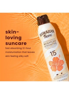 Hawaiian Tropic Silk Hydration Weightless Clear Spray Sunscreen, Broad-Spectrum Protection, SPF 15, 6 Ounces  - Image 4