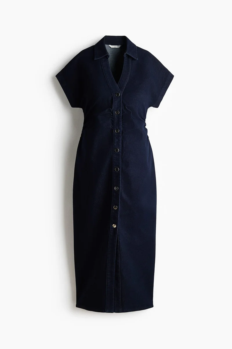 H&M  MAMA Short-sleeved denim dress for Women | Best Price UAE