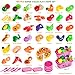 BAODLON 100 Pcs Play Food Set for Kids Kitchen Pretend Food Toy for Toddlers Play Kitchen Toys Accessories with 2 Baskets Cutting Fake FoodFruitVegetable Christmas Birthday Gifts for Boys and Girls - Image 4