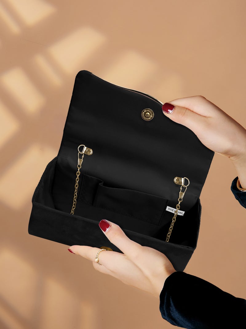 Elegant Light Luxury Advanced Silky Stuffed Ladies Dinner Bag Classic Fashion Dress Bag Party Bag Shoulder Messenger Bag - Image 5