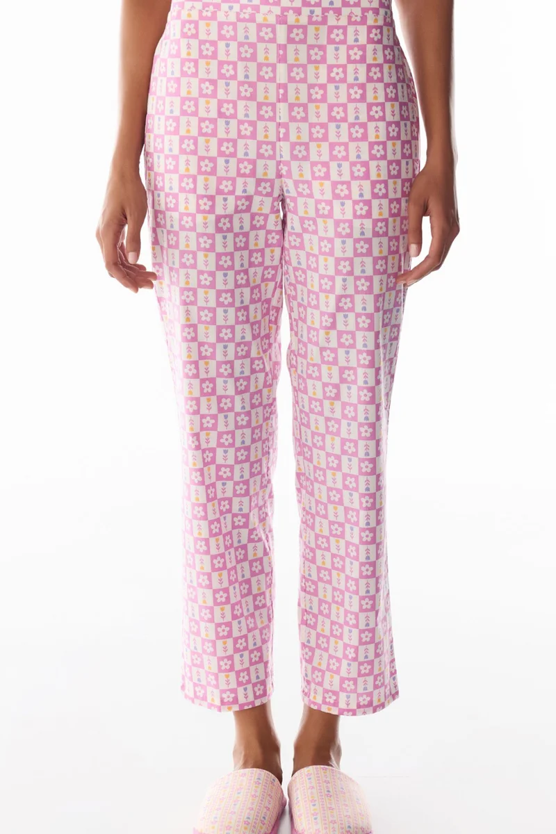 بنتي PENTI Flora Printed Floral Pajama Bottoms