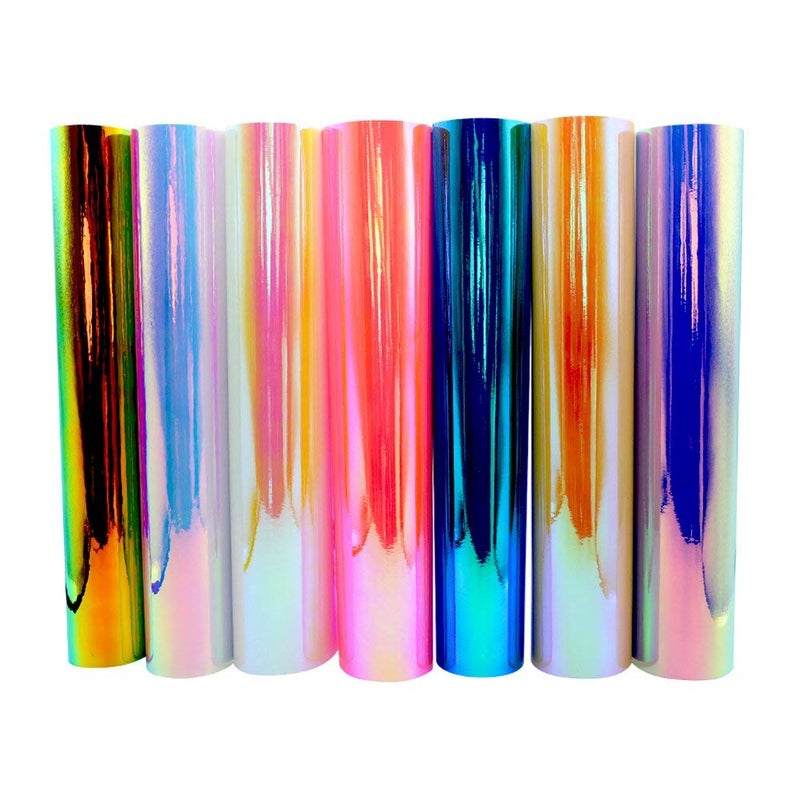 TECKWRAP Holographic Opal Craft Vinyl 12 x 12 7 SheetsPack for Craft CuttersSign Plotters