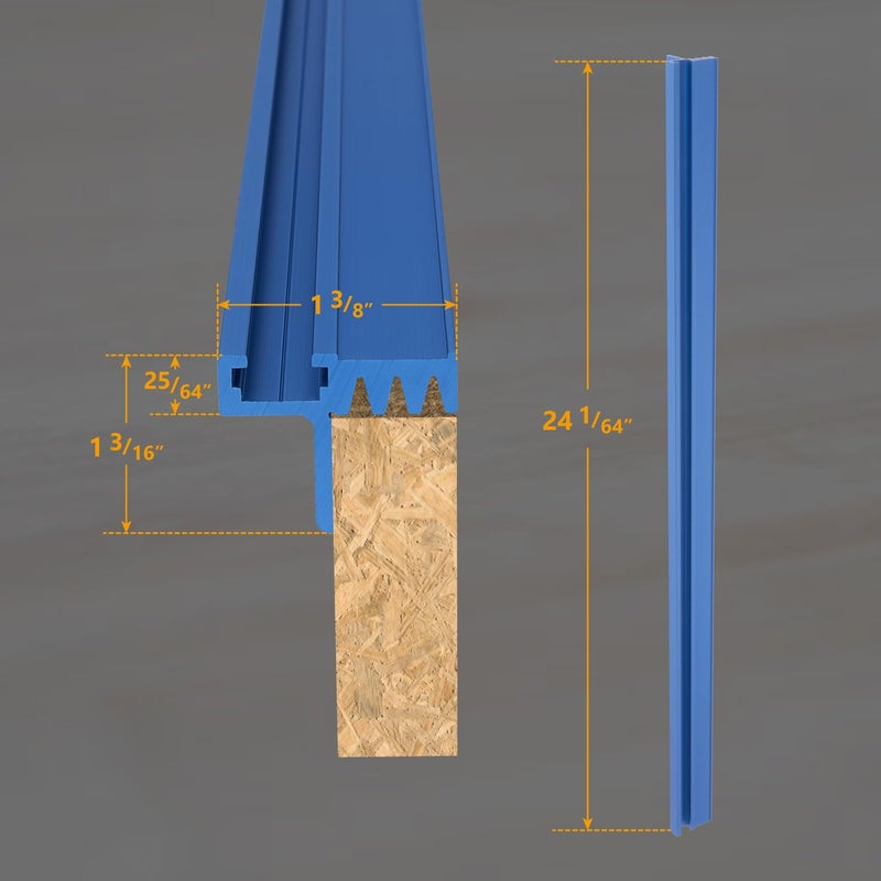POWERTEC 24 Inch T Track Fence Cap for Miter Saws, Router Tables, Band Saw Fences, and More - T Track Accessories for Woodworking (72168) - Image 2