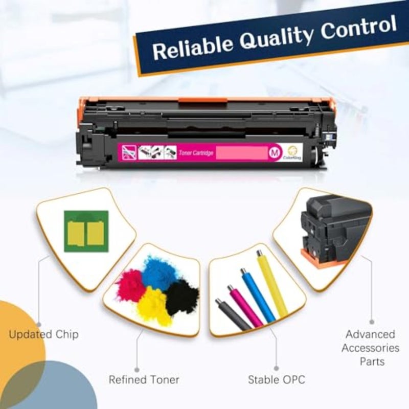 045 مجموعة كومبو كاملة خرطوشة حبر متوافقة مع Canon i-Sensys MF635Cx، MF631Cw، MF633Cdw، LBP613Cdw، LBP611Cn - Image 4