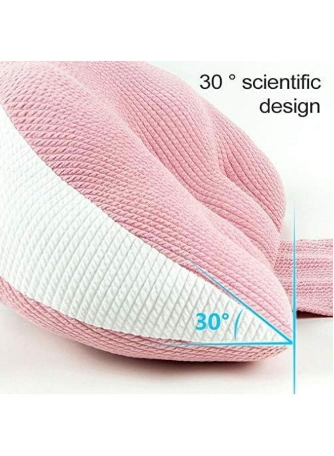 KYD Pregnancy Pillows for Sleeping, Soft Pregnancy Pillow Side Sleeper with Detachable and Adjustable Pillow Cover, Maternity Body Pillow for Pregnancy Belly/Back Support - Pink - Image 3