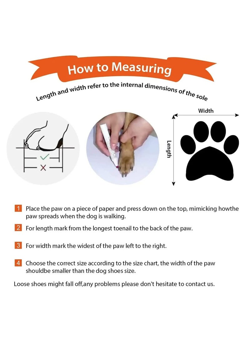 Zikra أحذية للكلاب الصغيرة أحذية مشي للكلاب قابلة للتنفس أحذية ثلجية للكلاب الصغيرة، أحذية جرو للرصيف الساخن 4 قطع - Image 4