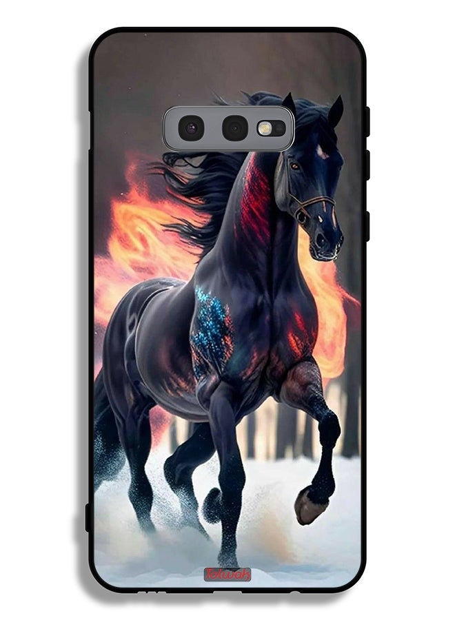 Tolwak Samsung Galaxy S10e Protective Case Cover Horse Hd - Image 2
