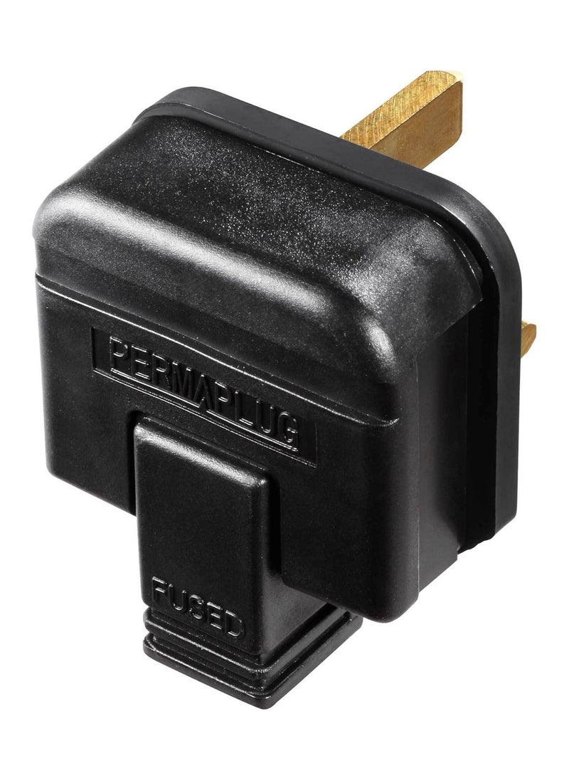 MASTERPLUG Masterplug HDPT13B-MP Heavy Duty 13 Amp Rewireable Plug, 57.5 x 48 mm, Black  - Image 1