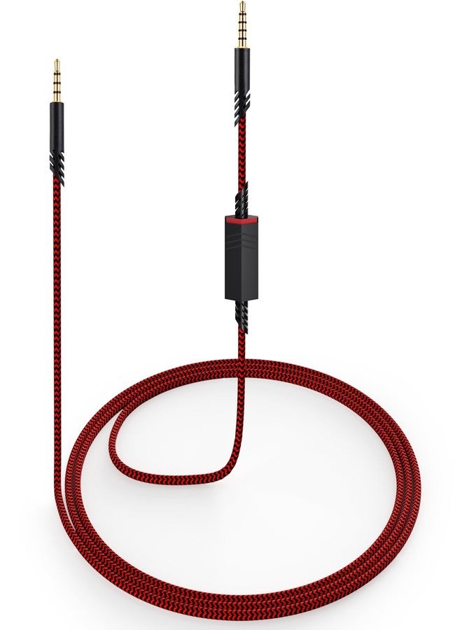 weishan A40 Cord Replacement for Astro A10 A40 TR Gaming Headsets, 3.5mm(1/8") Red Audio Cable with Inline Mic Mute Switch for PS5 PS4 Xbox, 6ft Long - Image 1