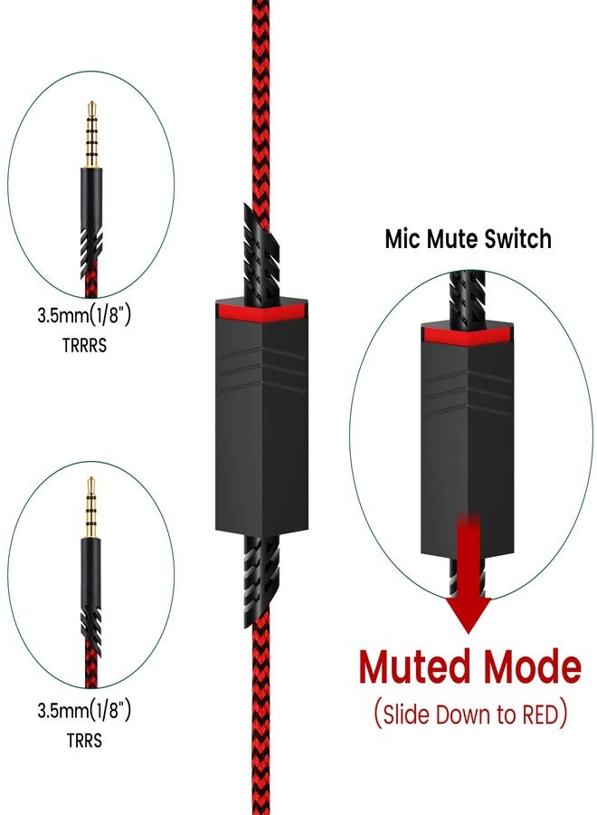 weishan A40 Cord Replacement for Astro A10 A40 TR Gaming Headsets, 3.5mm(1/8") Red Audio Cable with Inline Mic Mute Switch for PS5 PS4 Xbox, 6ft Long - Image 5