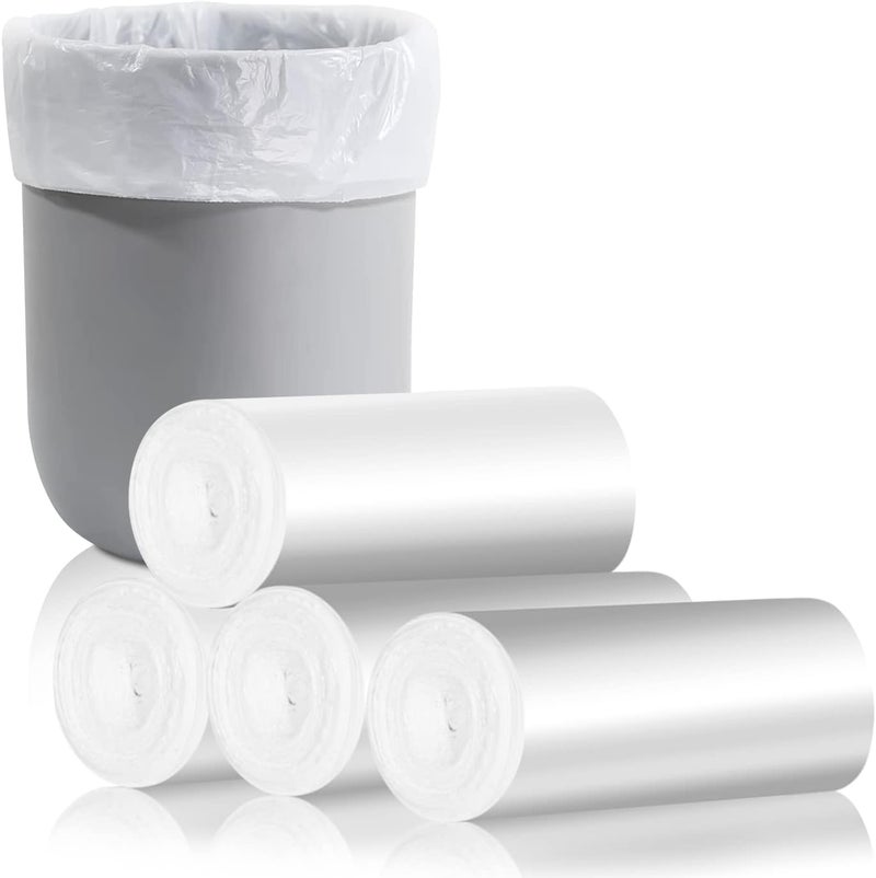 Charmount Small Trash Bags - 180 (Counts) 4 Gallon Garbage Bags for Bathroom, Kitchen, Office and Bedroom, 4 Gallon Unscented White Trash Bag … - Image 1