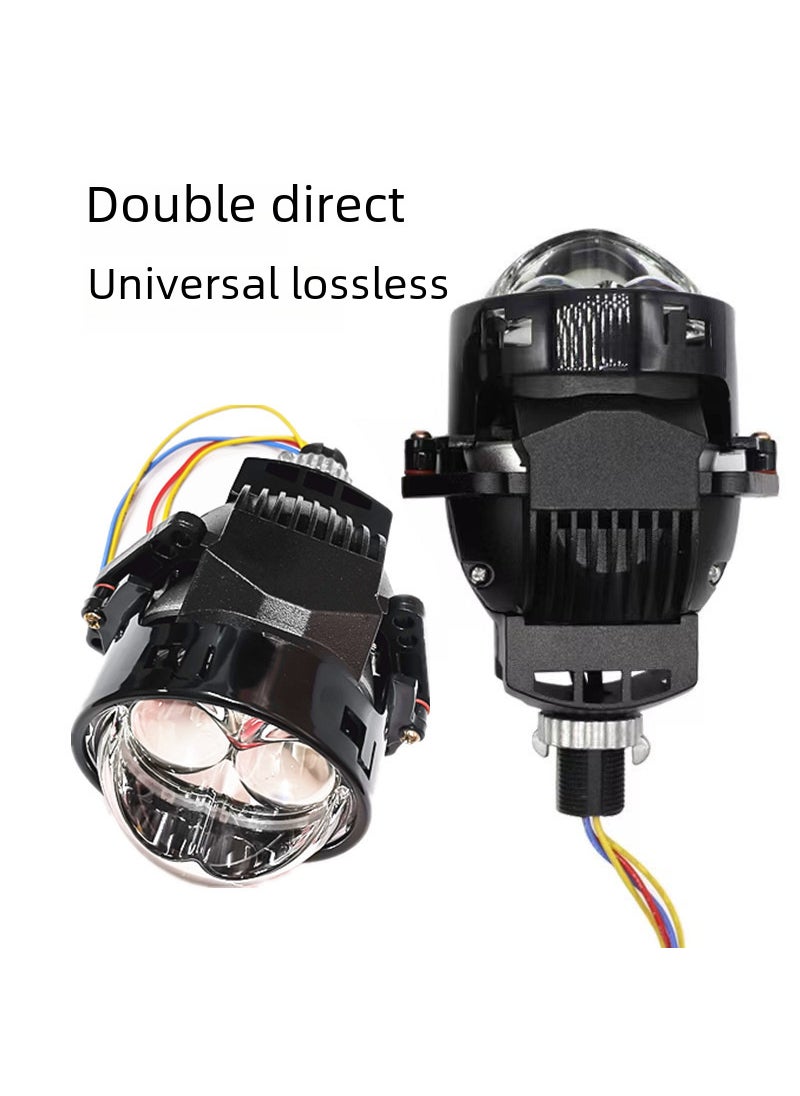 Generic Factory Direct H7 H4 Led Headlight Module Double Direct Laser Beam Large Light Bulb Adaptation Remote Near Light Transmission One double direct-shot lossless LED lens 