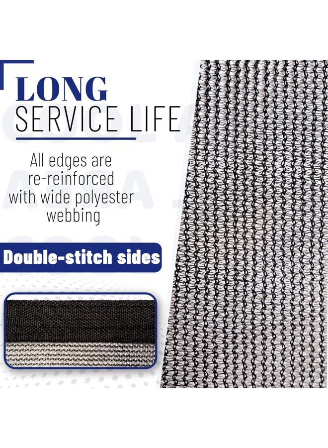 Cool Area 60-70% Sun Shade Cloth 10x12FT Mesh Tarp with Grommets Patio Screen Mesh for Canopy Garden Porch Greenhouse Pools Dump Truck Dog Kennel Black - Image 4