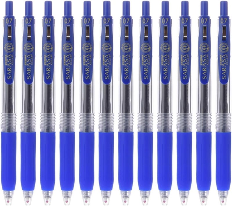 ZEBRA 0.7 Sarasa Clip Gel Ink Rollerball Pen 10 Pieces Set - Blue - Image 2