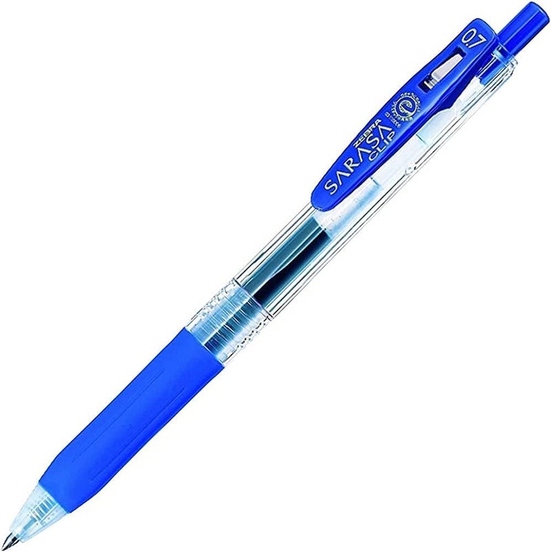 ZEBRA 0.7 Sarasa Clip Gel Ink Rollerball Pen 10 Pieces Set - Blue - Image 1