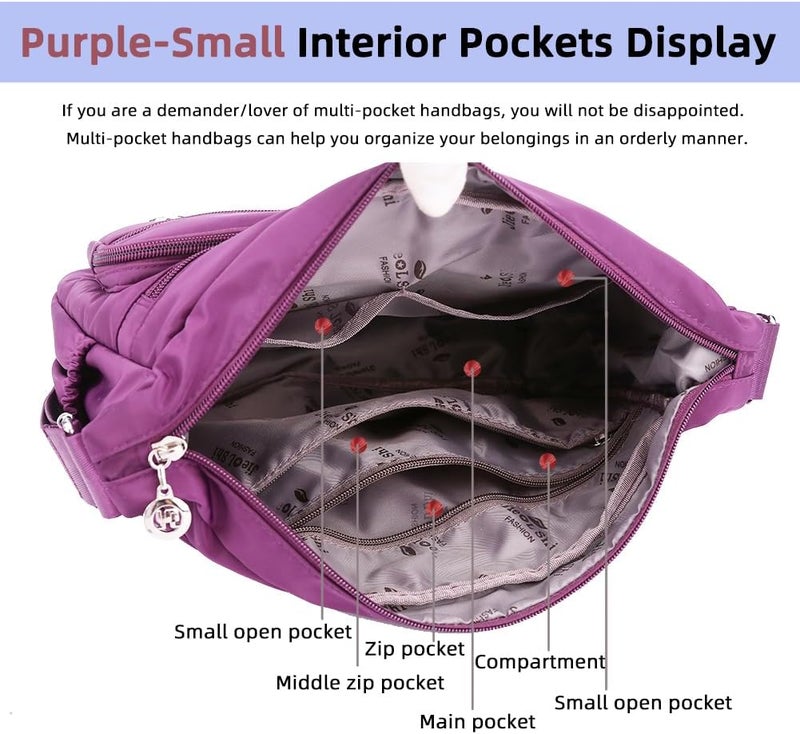 MINTEGRA Store Women Shoulder Handbag Roomy Multiple Pockets Bag Ladies Crossbody Purse Fashion Tote Top Handle Satchel - Image 5