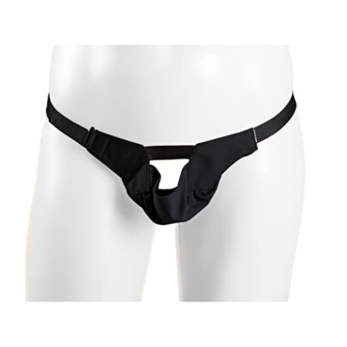 Champion Scrotal Suspensory, Breathable Sports Supporter, Mesh Jock for Men, Black, X-Large - Image 1