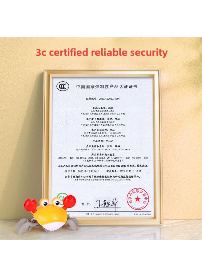 Electric Inductive Crab Toy For Children Rechargeable Glowing Music Crawling Gesture Electric Crab Street Stall Wholesale-Color:[Electric Induction] Crab-blue  - Image 5