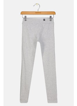 PUMA Kids Girl Sportswear Fit Brand Logo Training Leggings, Grey  - Image 2