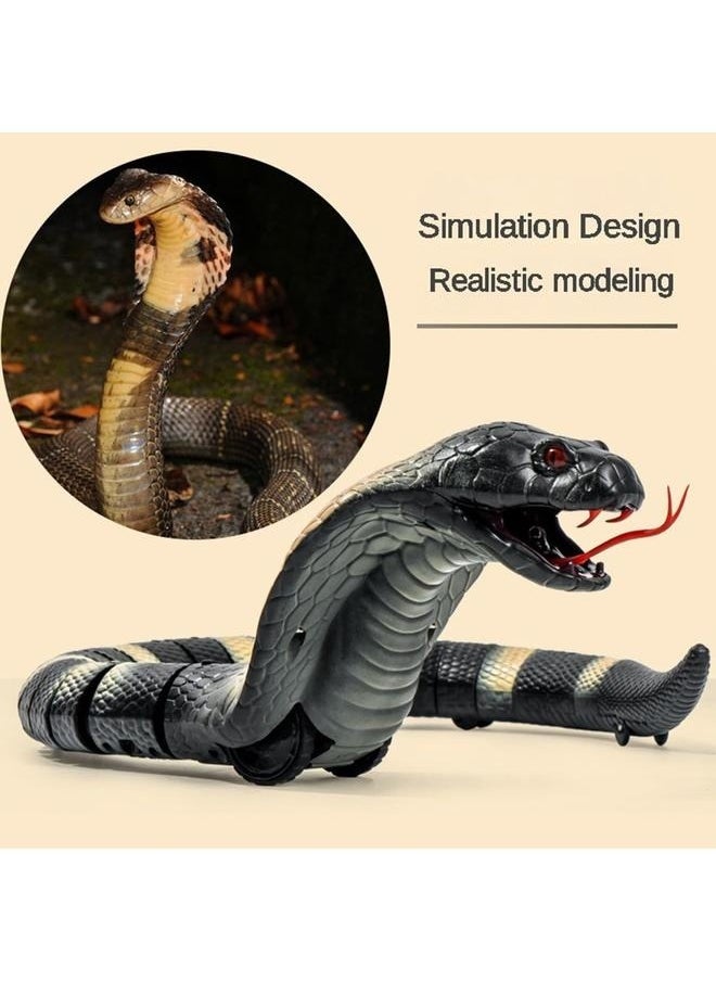 Generic - Remote Controlled Wireless Flexible Realistic Fast Moving Naga Cobra Snake Toy 44x6.5cm，Realistic Cobra Prank Party Essential, Rechargeable Animal Toy - Image 1