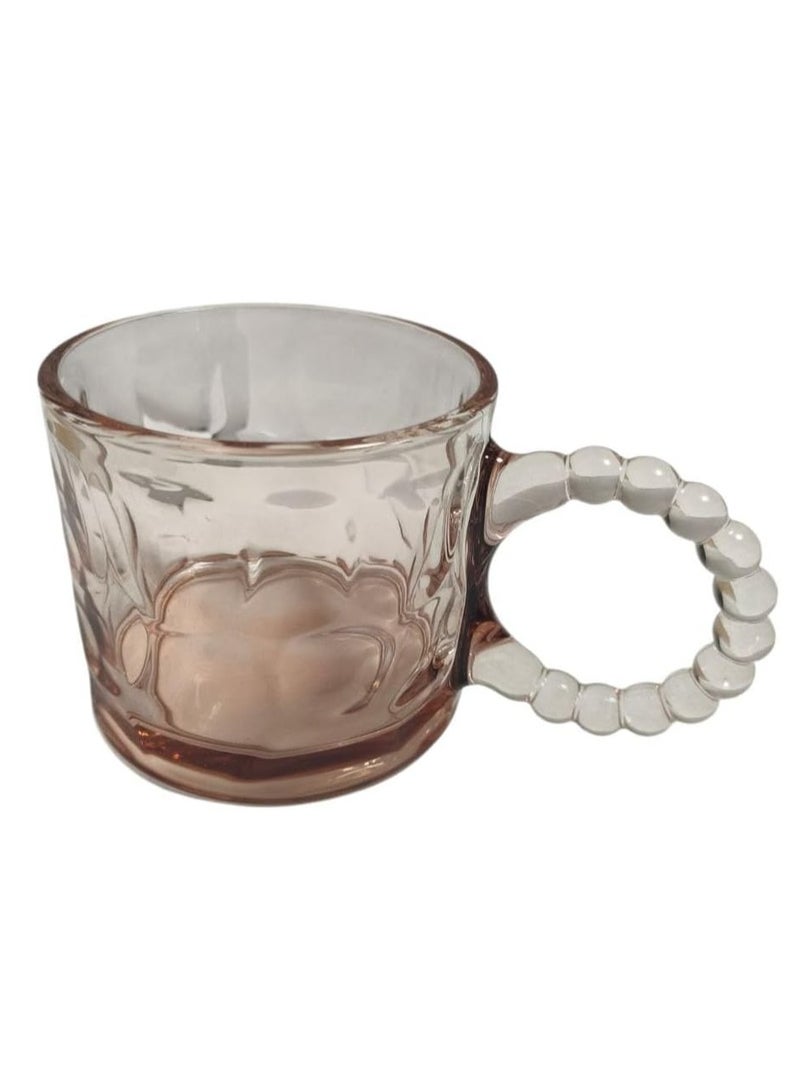 Spaceshoop Large Glass Cup for Hot and Cold Drinks, Soup Cup, Double Duty, with Handle, Perfect for Coffee, Tea, Milk 320ML - Image 1