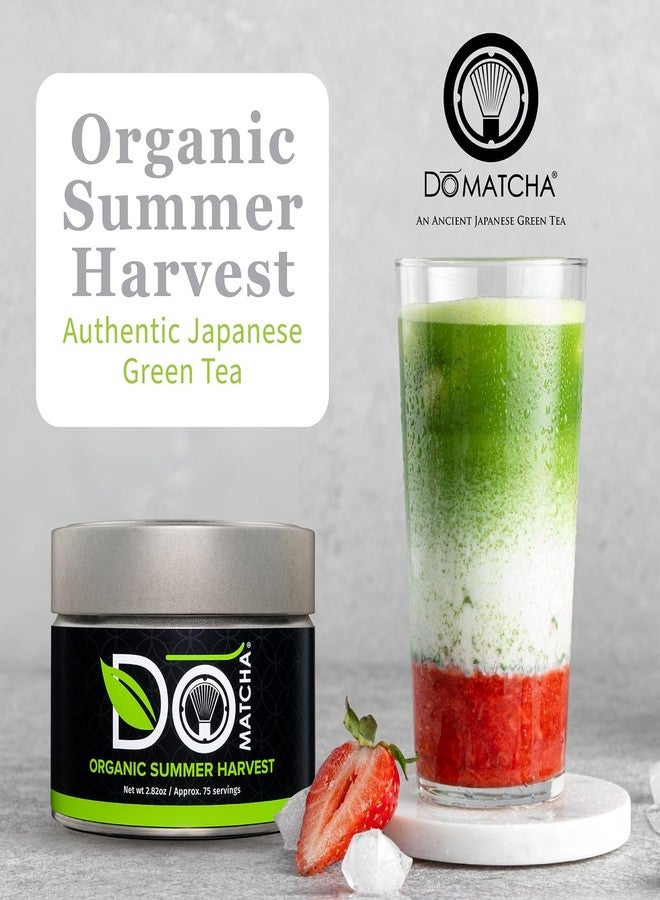 DoMatcha, Organic Summer Harvest Matcha Powder, Authentic Japanese Green Tea, Latte Grade, 2.82 oz - Image 2