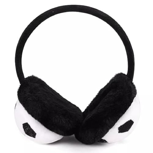 CAPITEUM Soccer Ball Design Winter Earmuffs for Kids, Red and Black, Plush Ear Warmers (Black) - Image 2