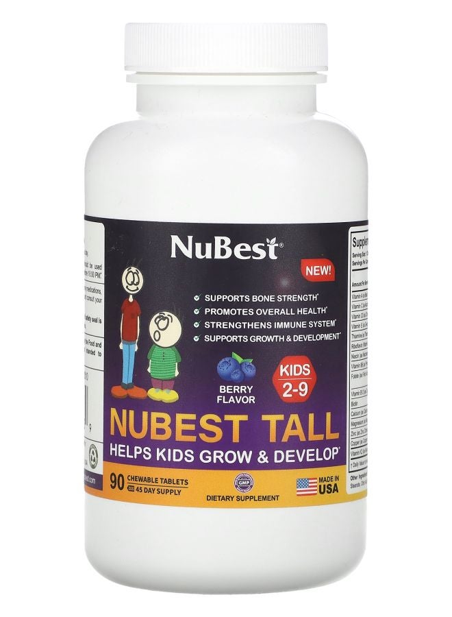 NuBest Tall Kids 2-9 Berry 90 Chewable Tablets
