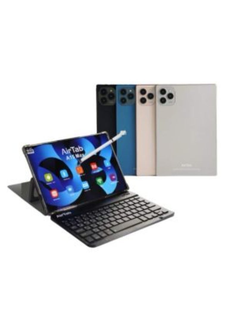 AirTab A15 Android Tablet 10.1-Inch, 1TB Storage + 16GB RAM, Dual SIM, Wi-Fi + 4G LTE, HD Display, Quad-Core Performance, Long Battery Life, Stylus & Keyboard Included – Black - Image 3