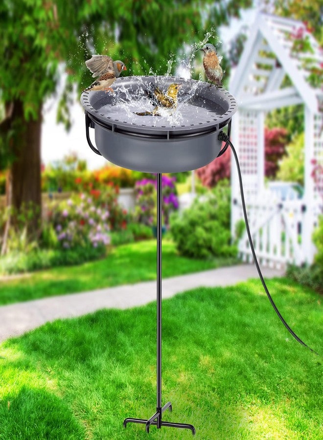 Saillong Bird Baths for Outdoors, Bird Bath Bowl Water Feeder Outdoor for Hummingbirds for Garden Yard Patio Lawn, Ideal for Attracting Birds(Freestanding Style) - Image 1