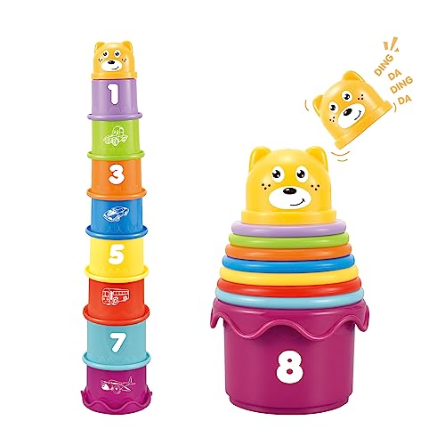 Cosaway Baby Stacking Nesting Cups Toys Baby Toys 6 to 12 Months Montessori Toys for Toddler Gifts 1 Year Old - Image 1